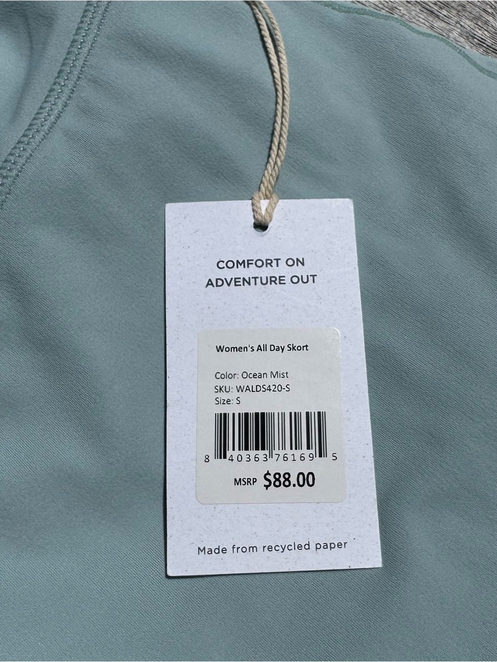 Free Fly Women’s All Day Skort in Ocean Mist -size S - Picture 7 of 10